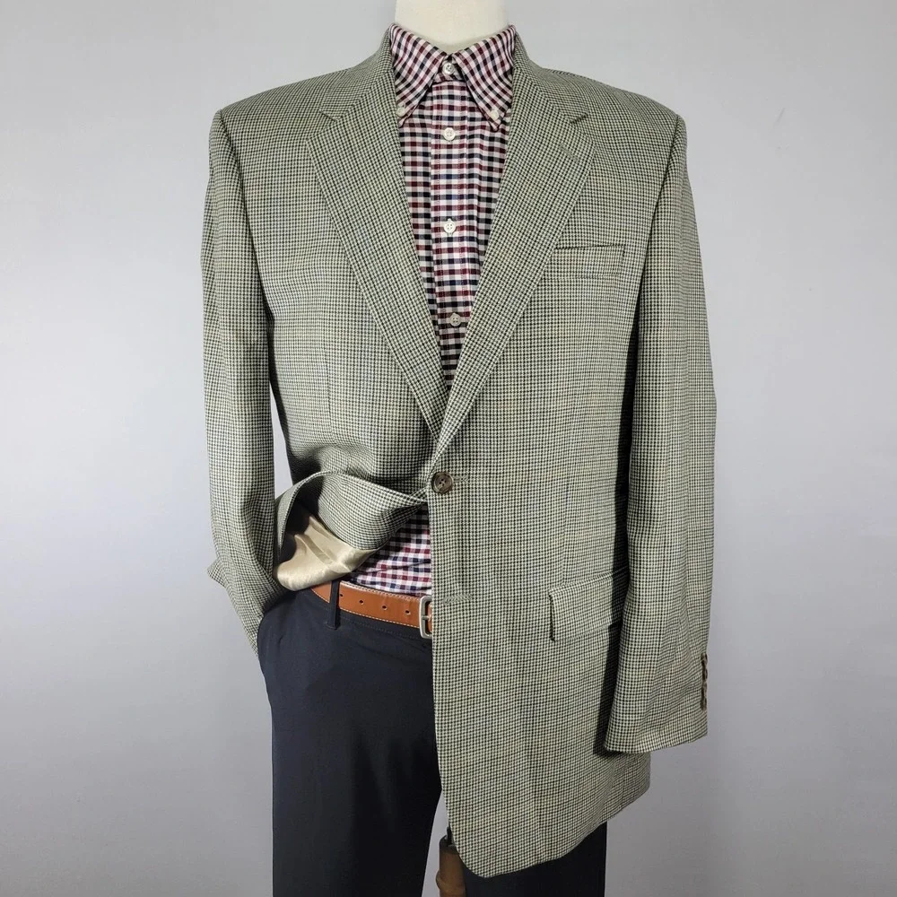 Lauren Ralph lauren Men's Sport Coat Blazer Two Button Multi-color Silk Wool 41L